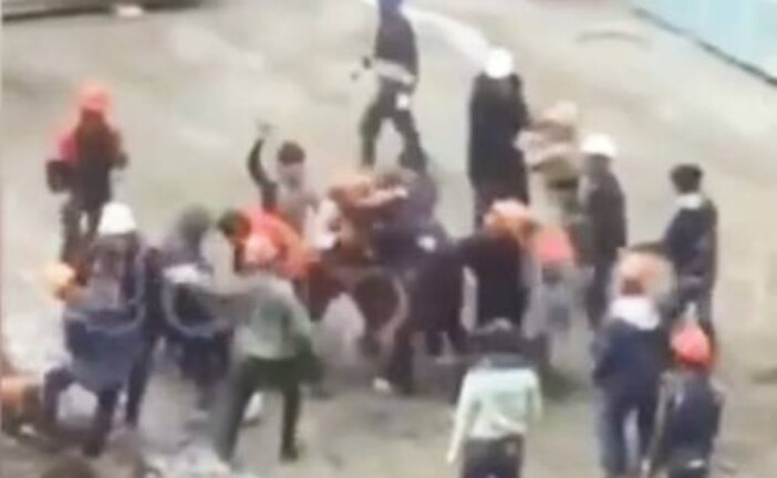 Появилось видео массовой драки краснодарских строителей