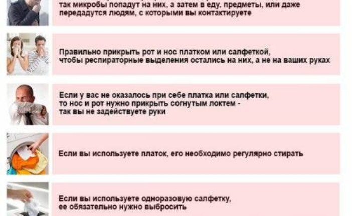 Как правильно чихать и кашлять. Инфографика